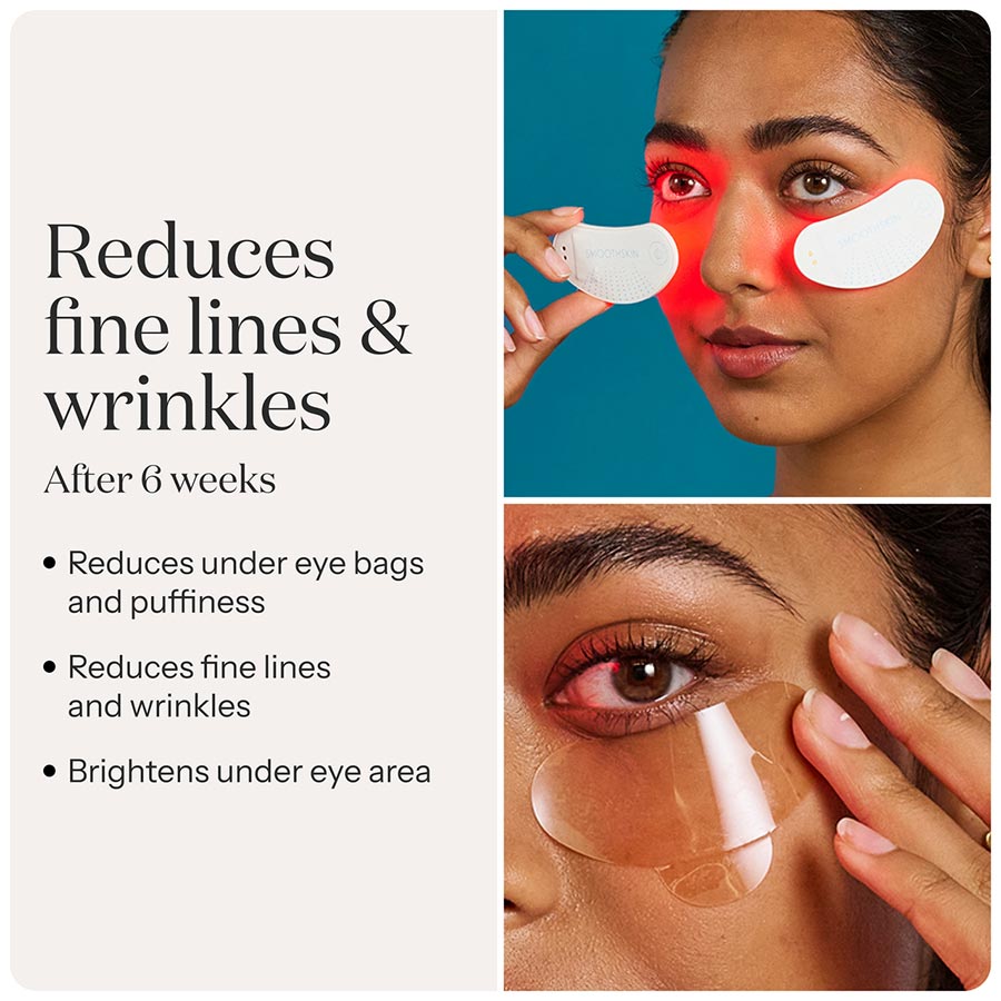 Red light therapy LED eye patches + hydrocolloids