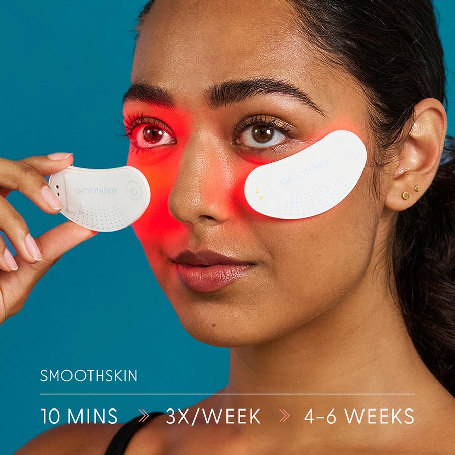 Red light therapy LED eye patches + hydrocolloids