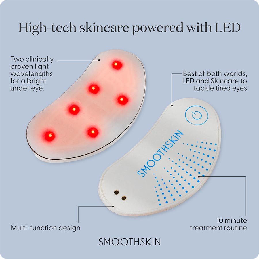 Red light therapy LED eye patches + hydrocolloids