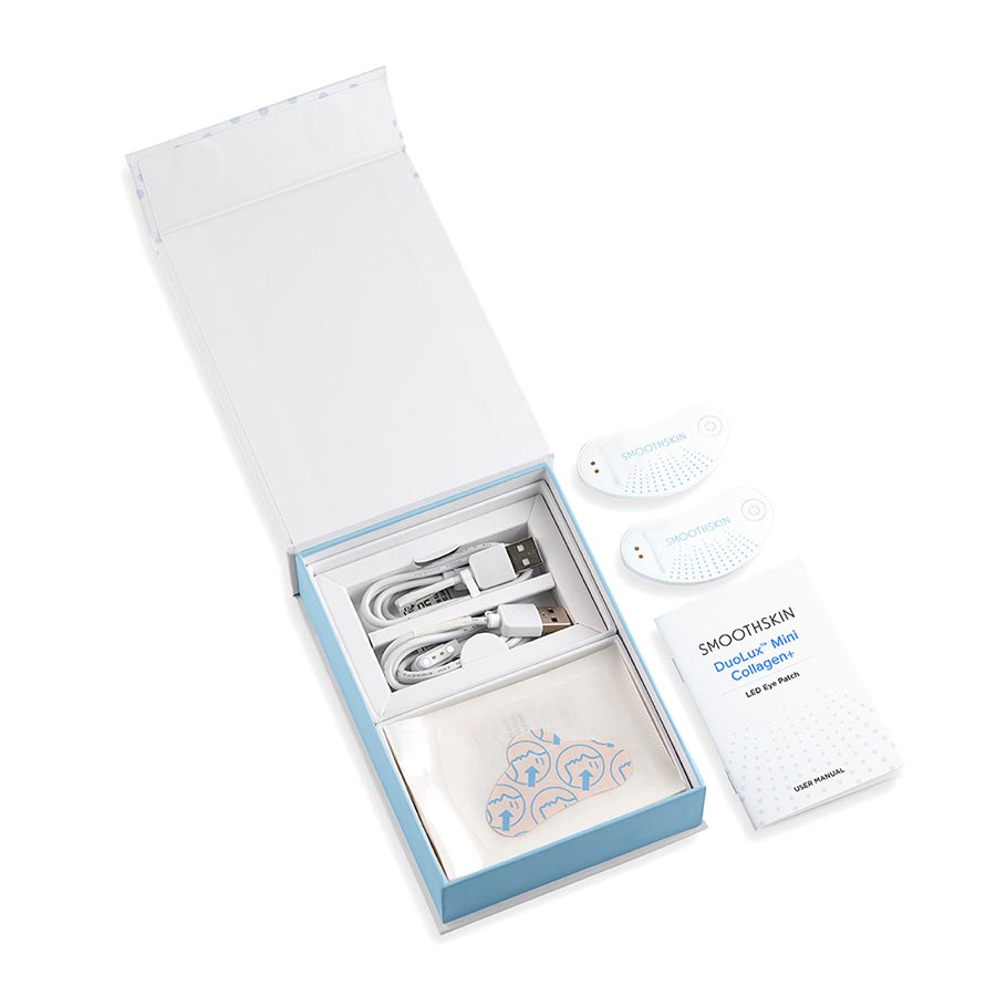 Red light therapy LED eye patches + hydrocolloids